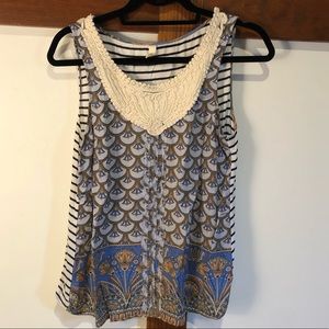 Anthropologie textured sleeveless top